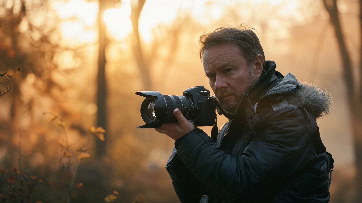 Professional photography equipment and camera setup